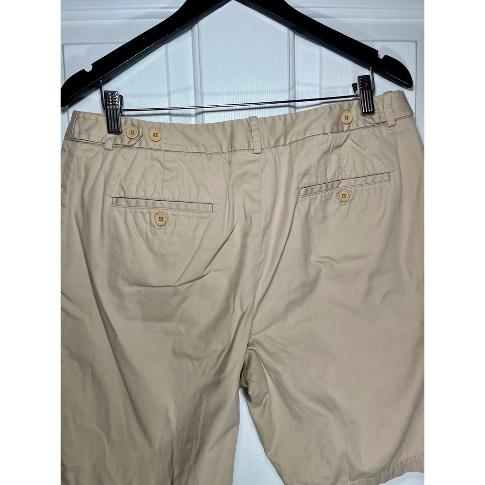Talbots Bermuda Shorts Womens 12 Khaki Cotton Blend High Rise Chino Classic‎ - Picture 4 of 7